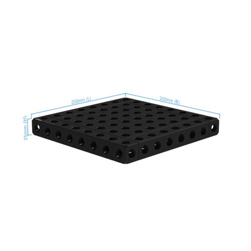 Grundplatte - 25x200x200mm, AF25 Produktbild Back View L