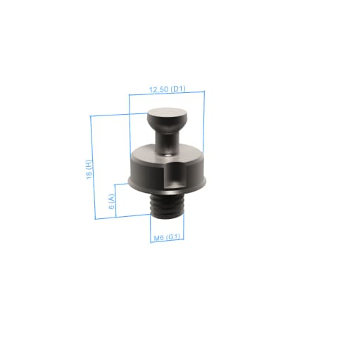 Kombi-Schlossbolzen - M6 kurz, AF25, 10 St&uuml;ck Produktbild Back View L