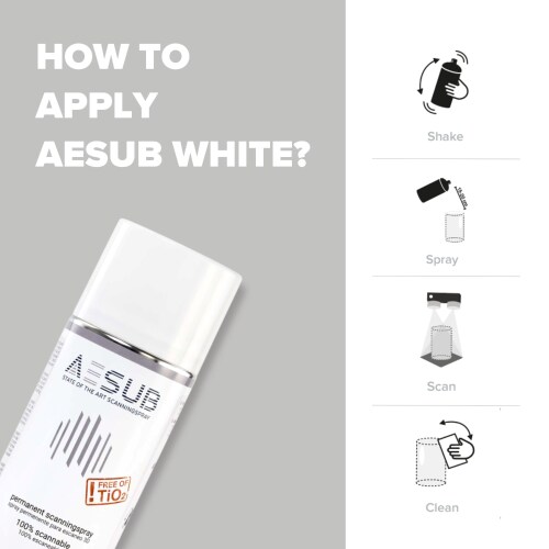 AESUB White - permanent, Schichtdicke 7 &mu;m, leicht entfernbar, 12 Dosen Produktbild Back View L