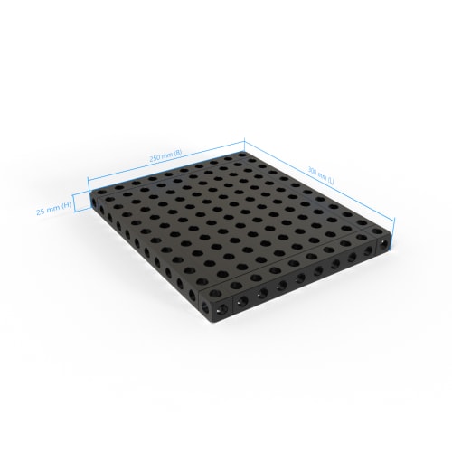 Grundplatte - 25x250x300mm, AF25 Produktbild Back View L