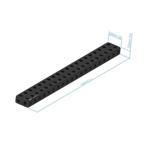 Grundplatte - 25x50x500mm, AF25 Produktbild Back View L