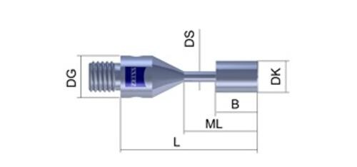 M3, Zylindertaster, Hartmetallzylinder, Hartmetallschaft Produktbild