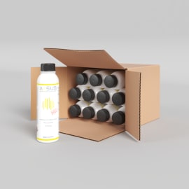 AESUB Yellow - Scan-Zeit ca. 2-4 h, Schichtdicke 0,5-1 &mu;m, Sublimationszeit 4-6 h, liquid, 12 Dosen Produktbild