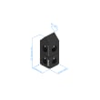 Deltablock einfach 90&deg; - 25x25x62,5mm, AF25 Produktbild Back View S