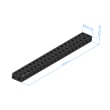 Grundplatte - 25x50x500mm, AF25 Produktbild Back View S