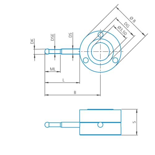 L-stylus cube M3 XXT, DK0.3 L4 product photo Front View L