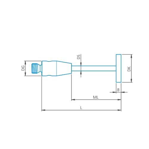 Disk stylus M2, DK5.5 L20 product photo Front View L