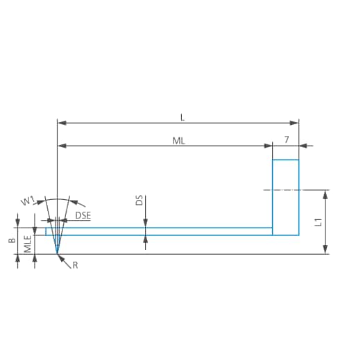 Stylus arm/Contour ML=58, B=7, DS=2 product photo
