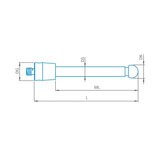 Stylus straight M5 DK6 L40 D!S mono product photo Front View L