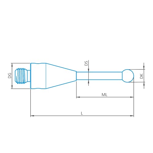 Stylus straight M3 XXT, DK2 L40 product photo Front View L