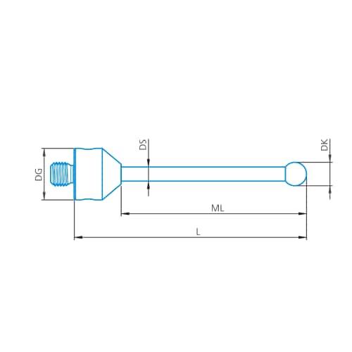 Stylus straight M5, DK6 L105 product photo Front View L