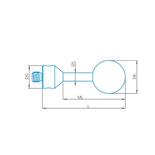 Stylus straight M5, DK14.7 L75 product photo Front View L