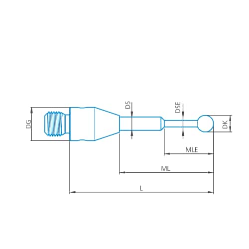 Stylus stepped M3, DK0.5 L22 product photo Front View L