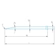 Stylus chisel/Contour d=3, L=34, ML=26, W1=12&deg; product photo